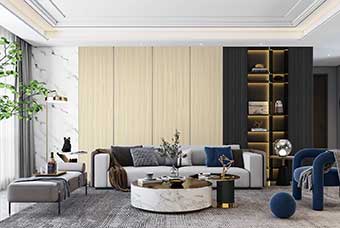 舟山轻奢风格-客厅