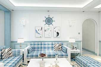 舟山地中海风格-客厅
