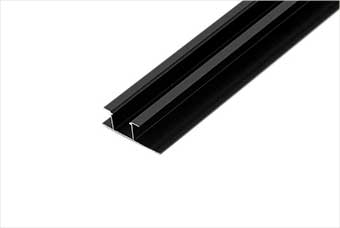 舟山航空纤维墙咔铝合金带灯中条（哑黑氧化）