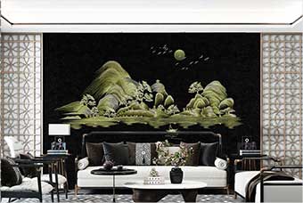 舟山森佰汇航空纤维墙咔（湖光山色）